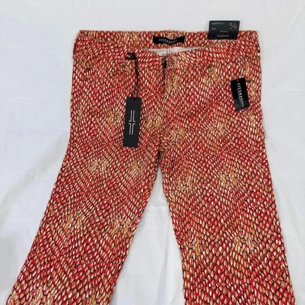 Liverpool Jeans Company Red and Gold Skinny Jeans